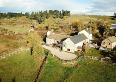 vue aérienne des granges